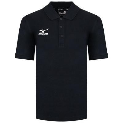 Mizuno Pro Kinder schwarzes Golf Polohemd