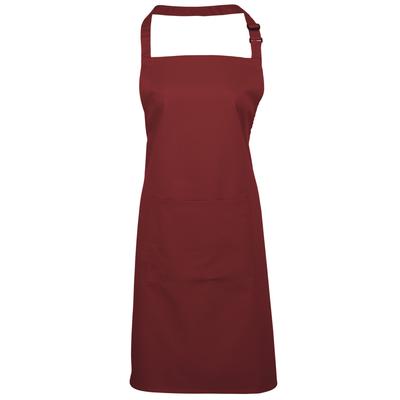 Premier Ladies/Womens Colours Bip Schürze mit Tasche (2er-Pack) (Burgunderrot) Image