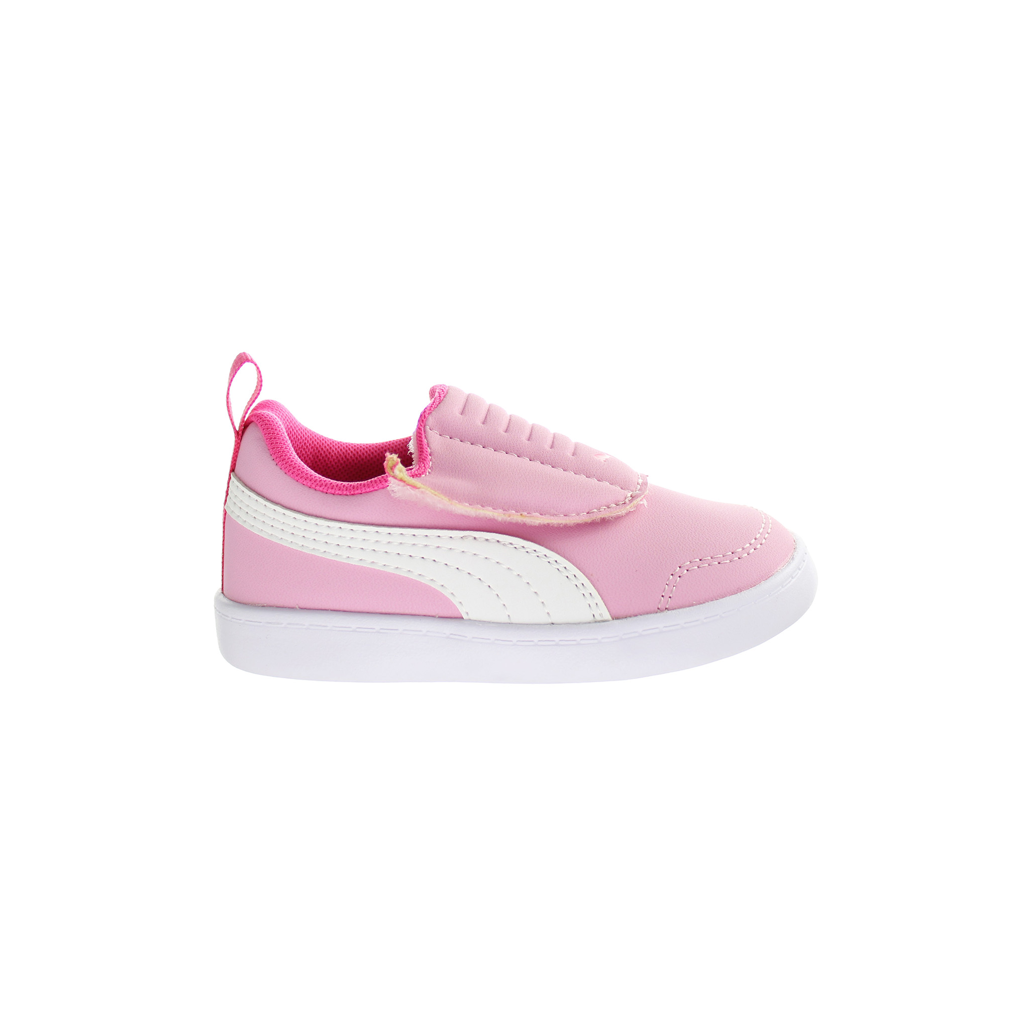 Puma Courtflex V2 gepolstert gegen Kinder rosa Trainer Image