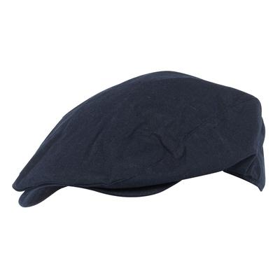 Flache Herrenmütze aus Leinen in Creme & Denim - Denim Blue Image