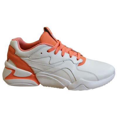 Puma Nova X Pantone 2 Living Coral Leder Schnürung Womens Trainer 371211 01