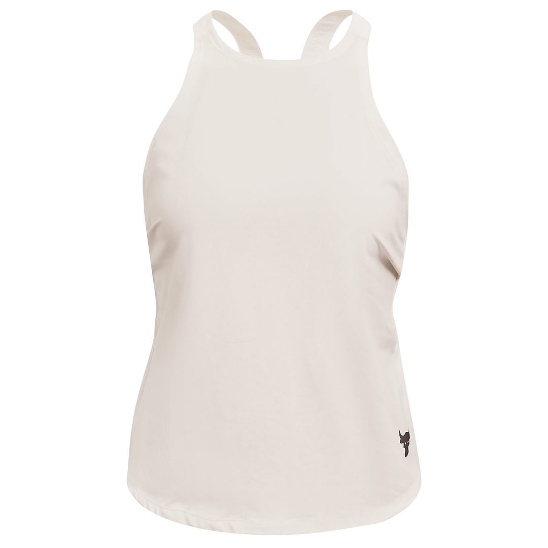 Under Armour Project Rock Heatgear Womens White Tank Top Image