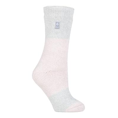Wärmehalter - Damen Thermosocken für den Winter | Outdoor & Indoor Socken | Kuschelig & Flauschig | Geschenke für Frauen - Dusted Pink / Silber (Catania) Image