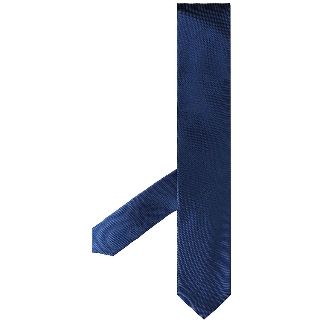 Hackett London Satin Twill Solid Herren Blue Krawatten Image