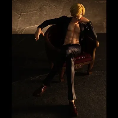 Anime Action Figure Vinsmoke Sanji Manga Peripheral Sitting Position Sofa PVC Statue Figurines