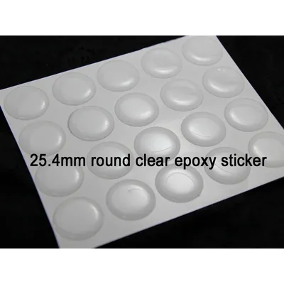 1'' (25.4mm) Round Clear Epoxy Dots for DIY Crafts Jewelry Making 3D Effects Easy Sealer