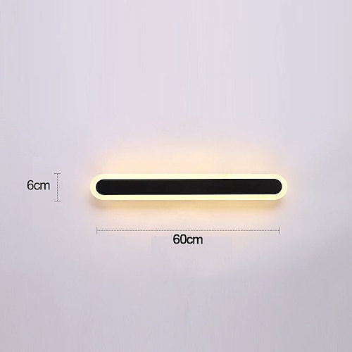 led wandleuchten langer streifen moderne innen metall wandleuchten spiegel beleuchtung wandleuchten warm kaltweiß 3000/6000k 1500lm acryl schlafzimmer wandleuchten Image