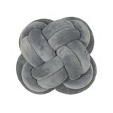 Knotted Square Pillow Dorm Room Decor Household Throw Knot Decorative Cushion for Bed Living Room Knot Pillow Ball Xmas Decorative Throw Pillow Floor Cushion with Soft Plush for Couch Light Gray
