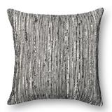 Alexander Home Recycled Sari Silk Stripe Square 22-inch Throw Pillow or Pillow Cover Black/White Feather