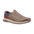 Hush Puppies Mens Cole Leather Casual Shoes (Khaki/Navy/Tan) - Size UK 7 | Hush Puppies Sale | Discount Designer Brands