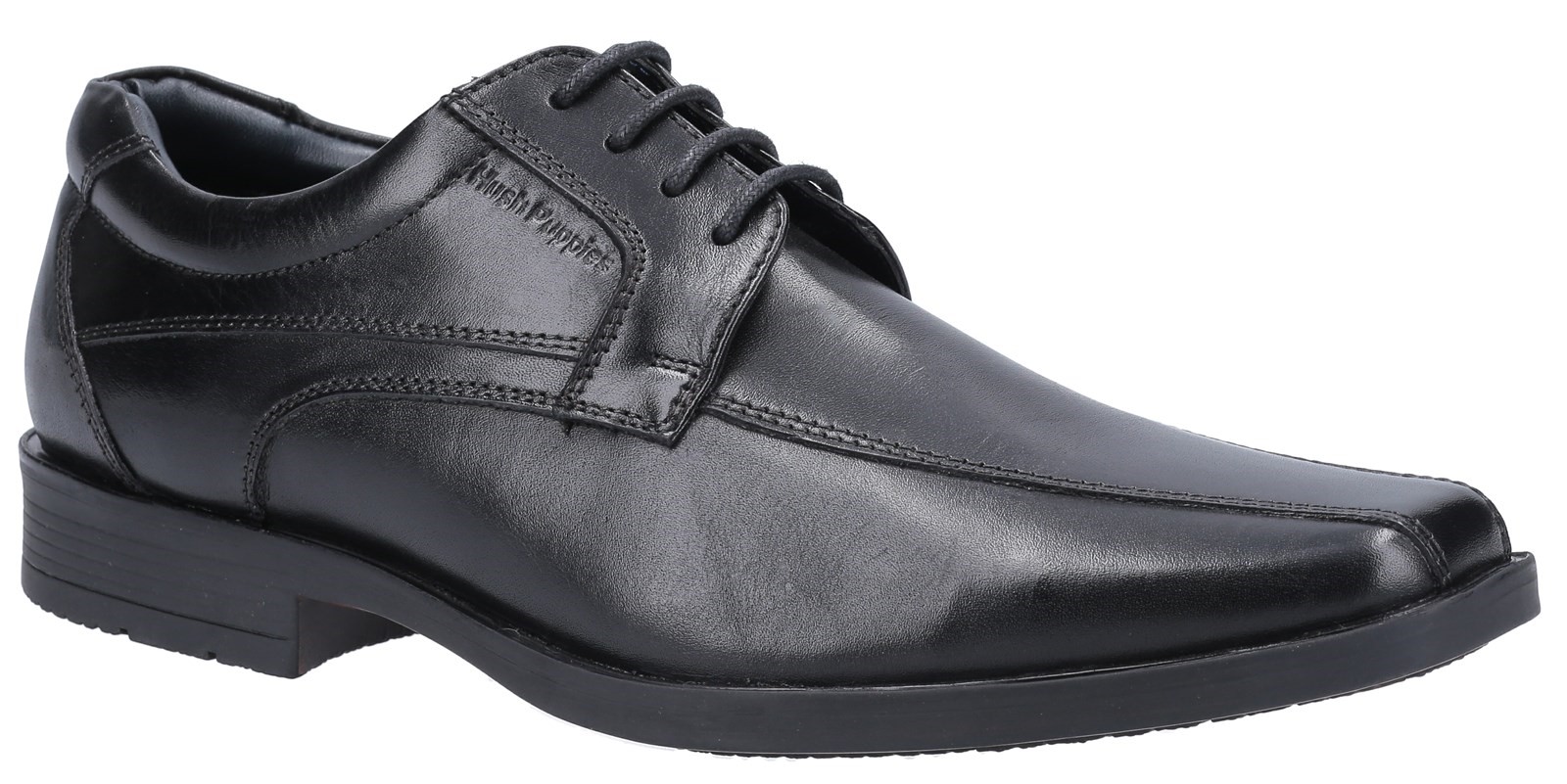 Hush Puppies Mens Brandon Lace Up Shoe - Black Leather - Size 10 (UK Shoe) | Hush Puppies Sale | Discount Designer Brands