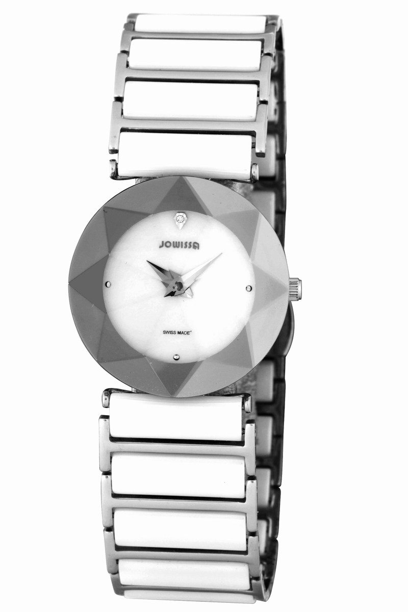 Jowissa Womens : Facet Women'smother of Pearl Watch - White - One Size | Jowissa Sale | Discount Designer Brands