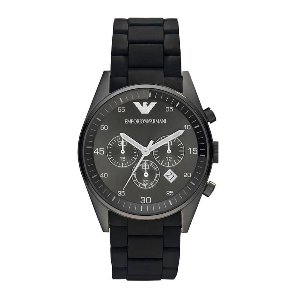 Emporio Armani Mens' Chronograph Watch AR5889 - Black Metal - One Size