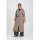 Brave Soul Womens Brown Double-Breasted Longline Trench Coat - Size 16 UK | Brave Soul Sale | Discount Designer Brands