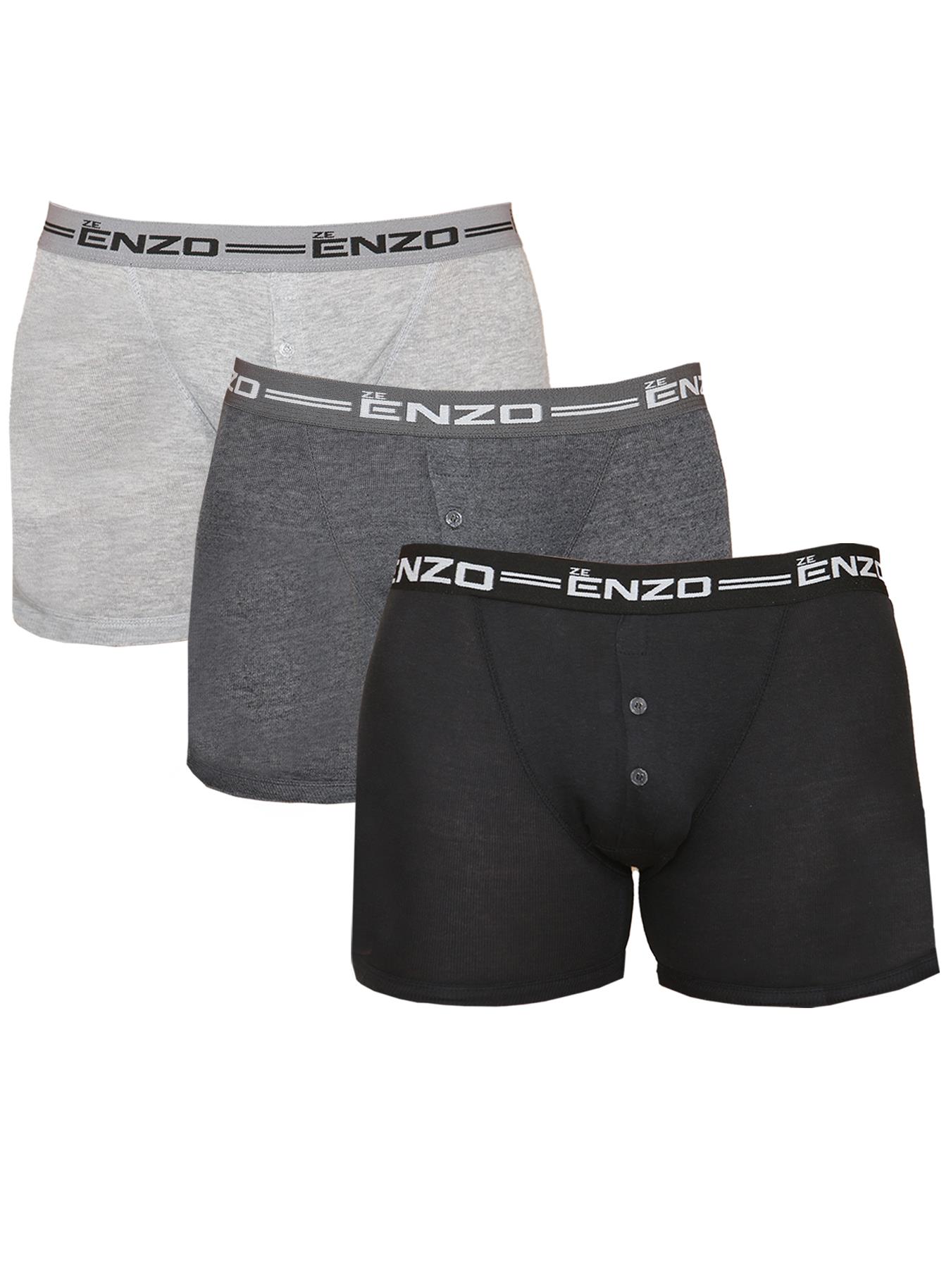 Enzo | Mens Boxers 3 Pack Assorted - Multicolour Polycotton - Size 4XL | Enzo Sale | Discount Designer Brands