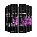 Lynx Mens XL 48-H High Definition Fragrance Excite Body Spray Deodorant 6 Pack, 200ml - Black Lace - One Size | Lynx Sale | Discount Designer Brands