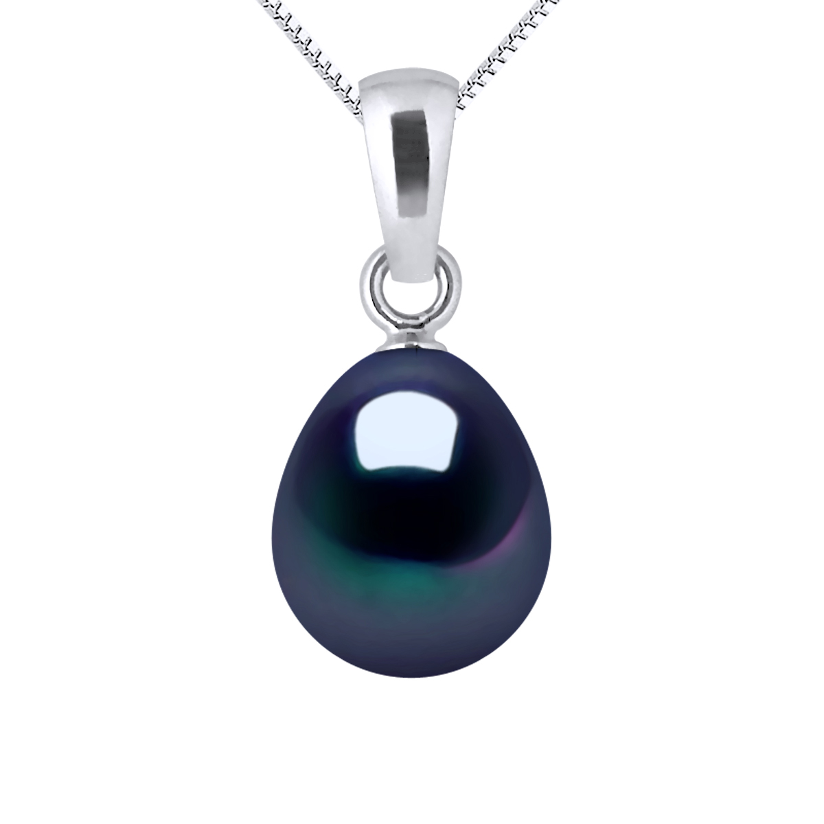 Diadema Womens - Pendant- White Gold and Real Freshwater Pearls - Black Tahitian Style - One Size | Diadema Sale | Discount Designer Brands