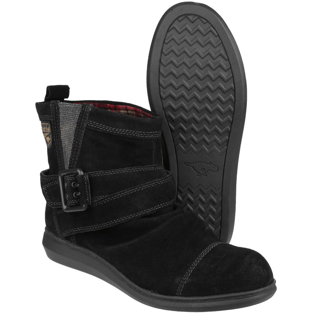 Rocket Dog Womens/ladies Mint Suede Fabric Loop Pull on Ankle Boots - Black Leather - Size 8 (UK Shoe) | Rocket Dog Sale | Discount Designer Brands