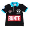 La Martina Boys Boy's Short-sleeved Polo Shirt With Contrasting Lapel Collar 2KP049 - Black Cotton - Size 4Y