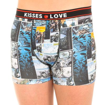 Kisses&love Mens Breathable Fabric Boxer Comic Model KL10009 - Multicolour - Size Large | Kisses&love Sale | Discount Designer Brands