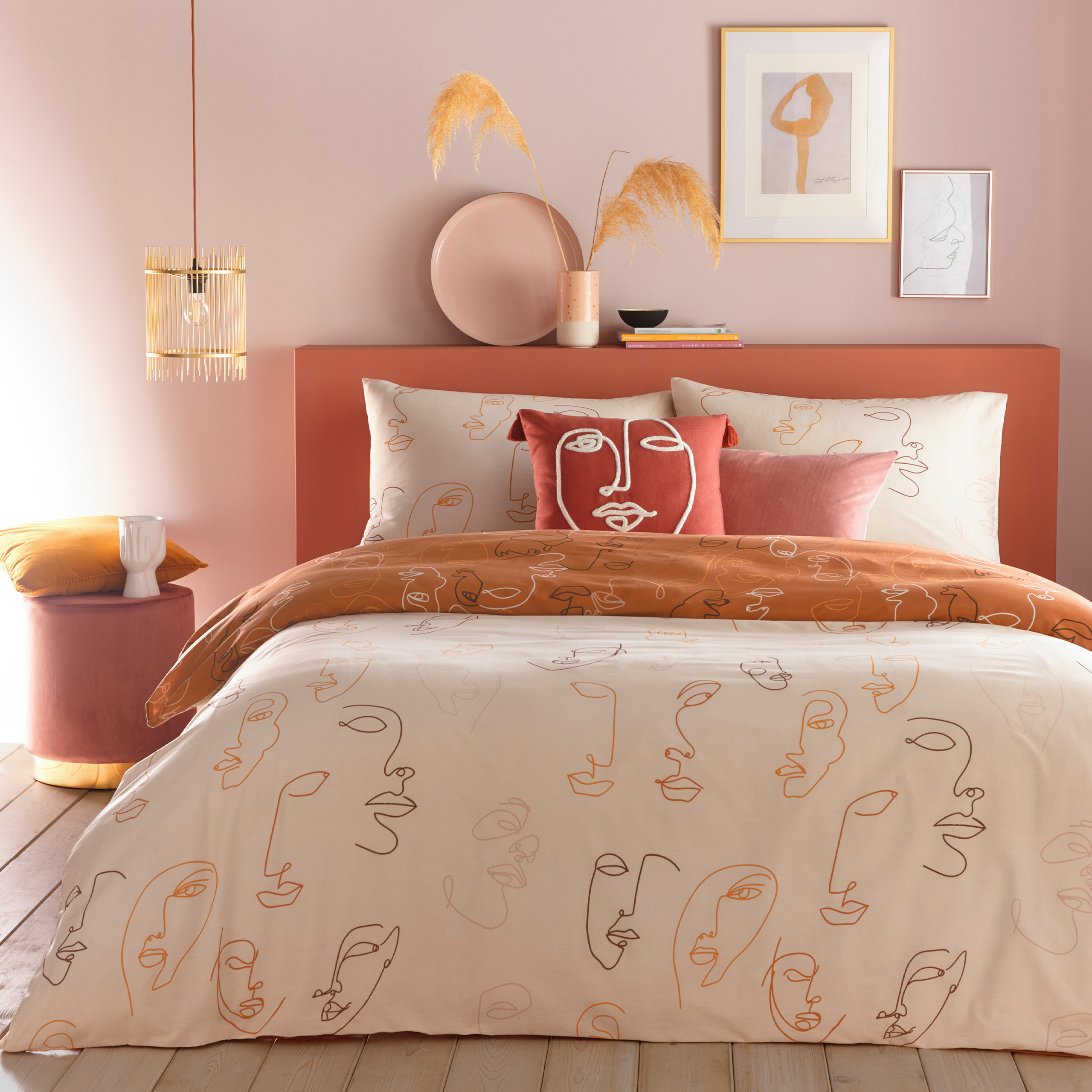 furn. Kindred Duvet Cover Set - Orange Cotton - Size King | furn. Sale | Discount Designer Brands