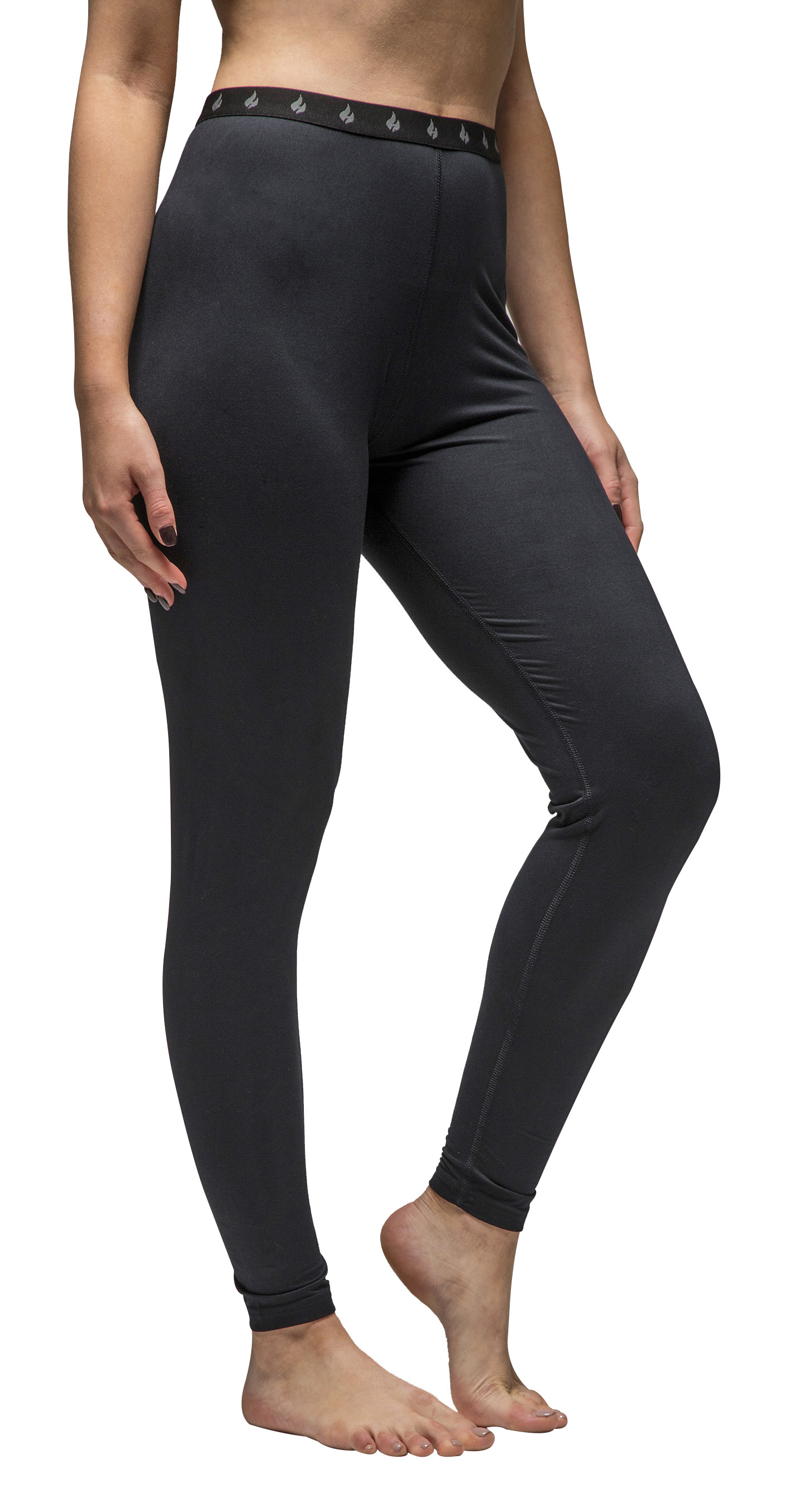 Heat Holders Womens - Ladies Long John Thermal Bottoms | Lightweight | Fleece Lined - Warm - Ultra Lite - Black - Size Medium