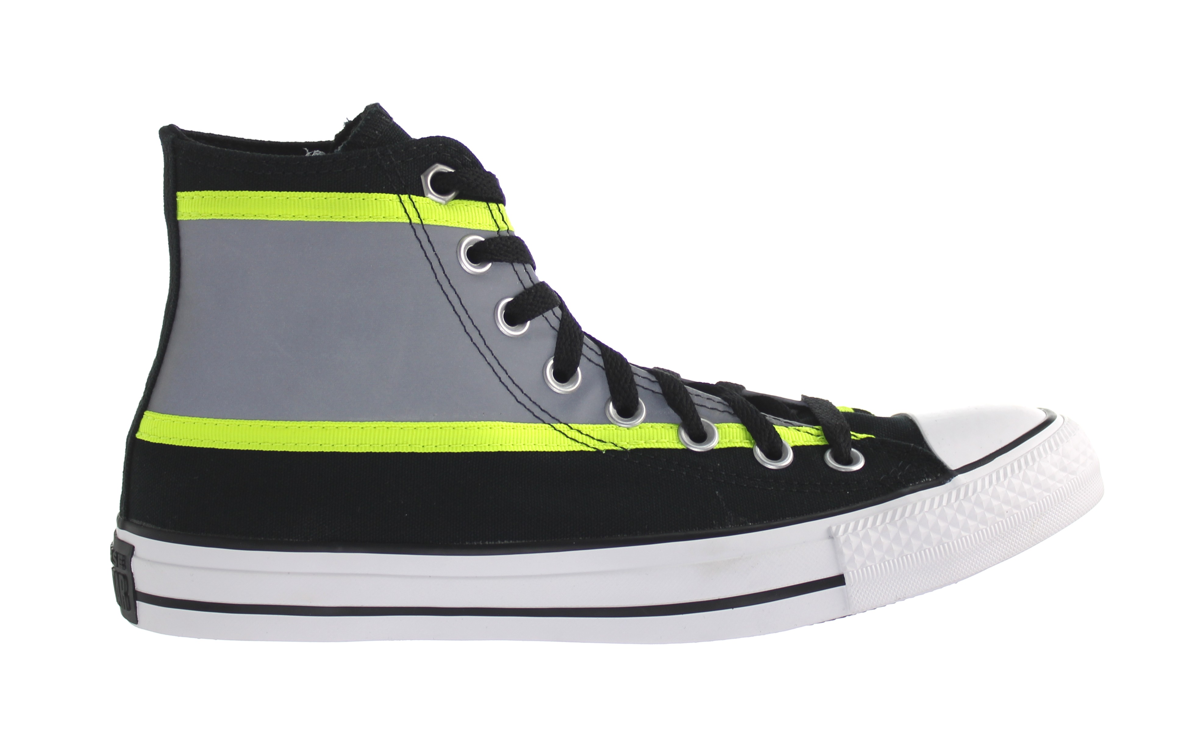 Converse Hi-vis Mens Black Plimsolls Canvas - Size UK 8.5 | Converse Sale | Discount Designer Brands