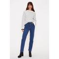 Oasis Womens Slim Mom Jeans - Blue Cotton - Size 8 Regular | Oasis Sale | Discount Designer Brands