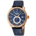 Gevril Mens Empire Italian Handmade Blue Leather Swiss Automatic ETA 2895 Watch - One Size | Gevril Sale | Discount Designer Brands