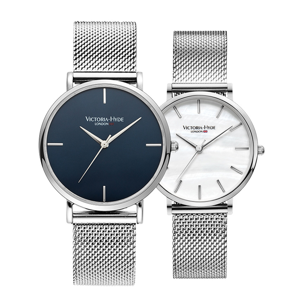 Victoria Hyde London Womens Couple Watches Gift Set Silver Stainless Steel - One Size | Victoria Hyde London Sale | Discount Designer Brands