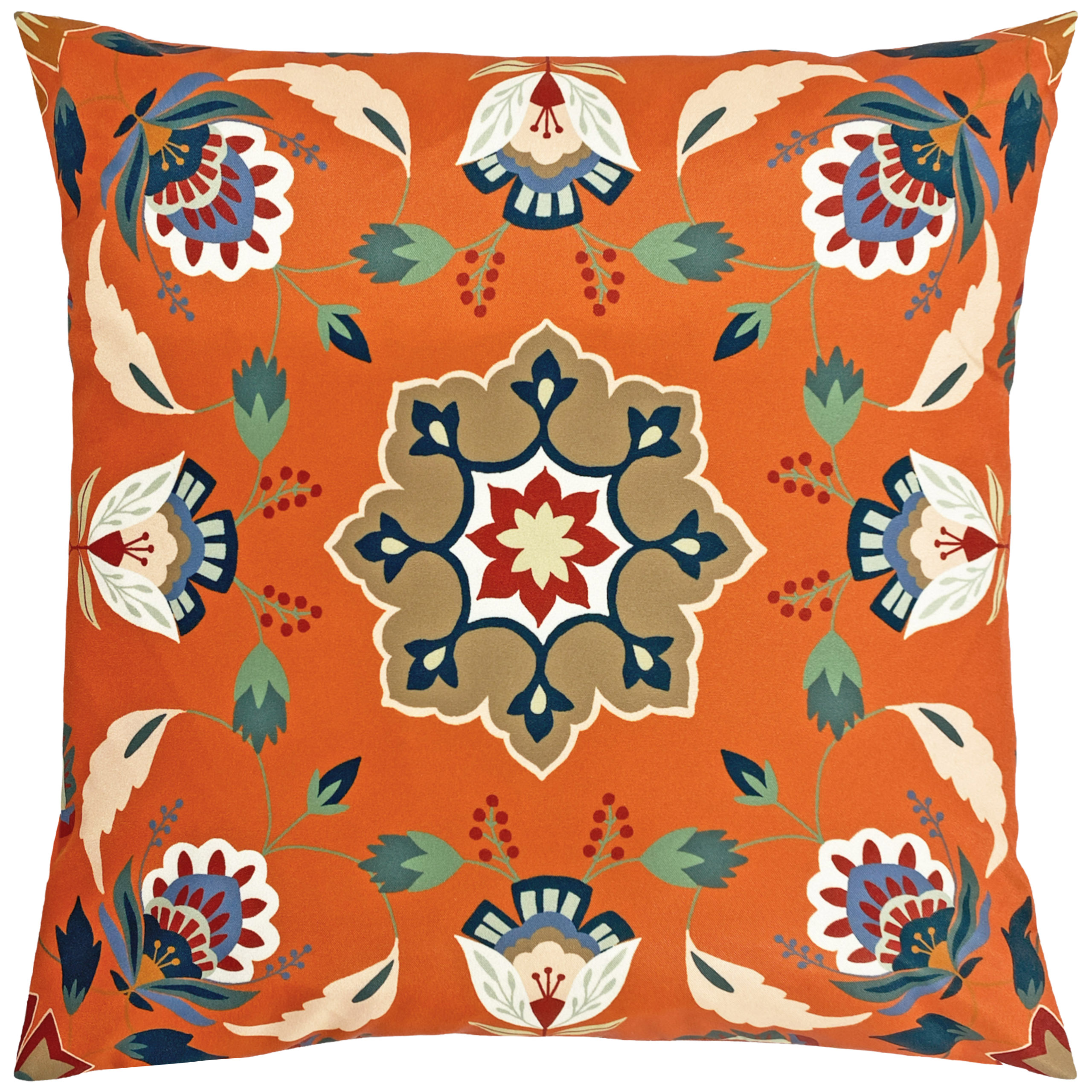 furn. Folk Flora Outdoor Cushion - Orange - One Size | furn. Sale | Discount Designer Brands