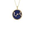 Latelita Womens Zodiac Lapis Lazuli Gemstone Star Constellation Pendant Necklace Gold Scorpio - Blue Sterling Silver - One Size