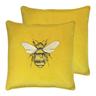 Paoletti Hortus Cushions (Twin Pack) - Yellow - Size 50 cm x 50 cm | Paoletti Sale | Discount Designer Brands