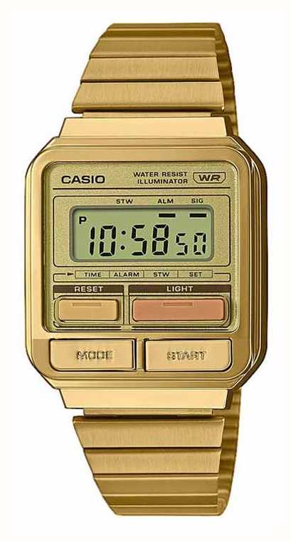 Casio Collection Vintage Womens Gold Watch A120WEG-9AEF Stainless Steel - One Size | Casio Sale | Discount Designer Brands