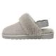 EVER AU Womens Women Pelican Removable Strap Slingback Slippers - Grey Suede - Size UK 3 | EVER AU Sale | Discount Designer Brands