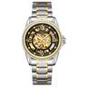 Anthony James Hand Assembled Limited Edition Skeleton Two Tone Gold & Steel Mens Watch by - Silver Stainless Steel - One Size