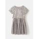 Angel & Rocket Girls Jasmine Silver Sequin Mesh Dress - Size 13Y | Angel & Rocket Sale | Discount Designer Brands