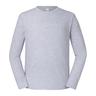 Fruit of the Loom Mens Iconic 195 Premium Ringspun Cotton Long-Sleeved T-Shirt (Heather Grey) - Size Large