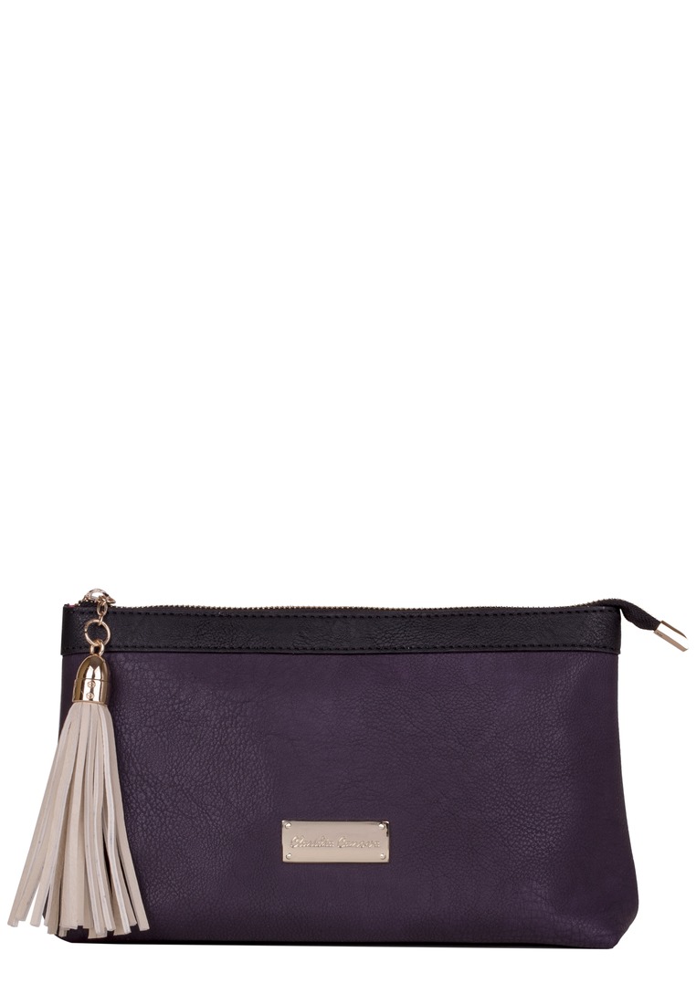 Claudia Canova Womens Zip Top Tassle Detailed Washbag - Purple - One Size | Claudia Canova Sale | Discount Designer Brands