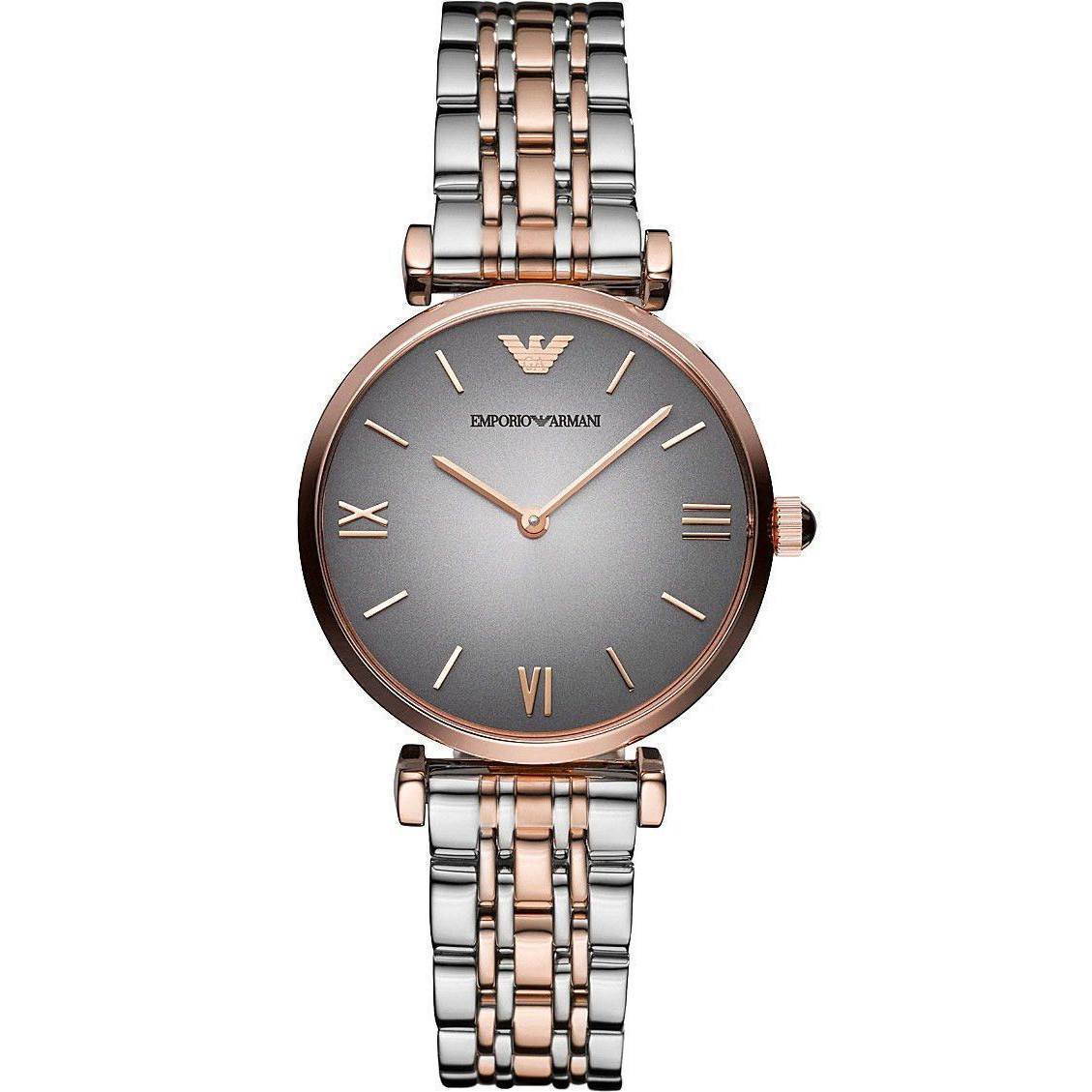 Emporio Armani Womens Ladies' Watch AR1725 - Silver & Rose Gold Metal - One Size | Emporio Armani Sale | Discount Designer Brands