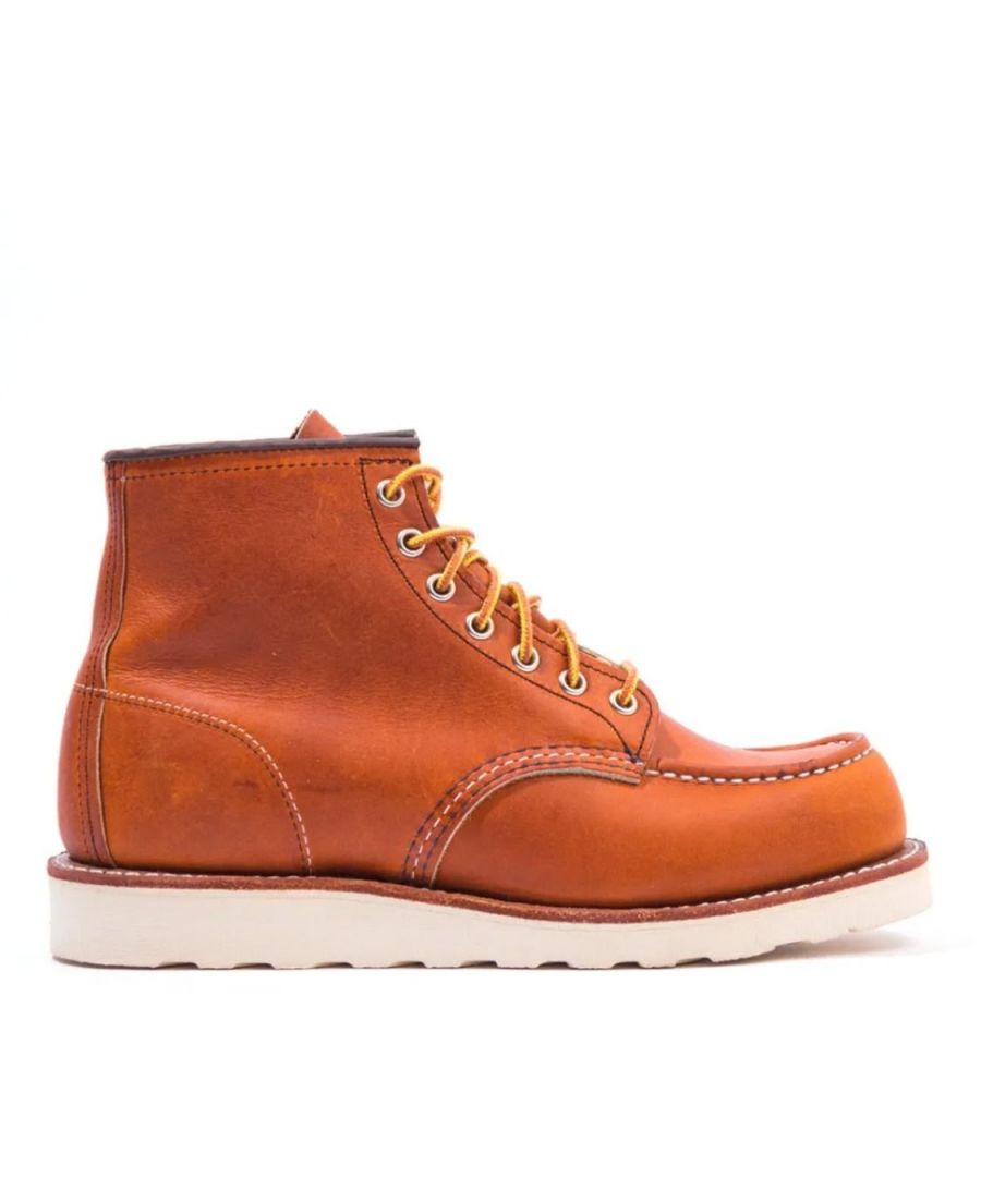 Red Wing Mens 875 Classic Moc Toe Leather Boots in Brown - Size UK 9.5 | Red Wing Sale | Discount Designer Brands