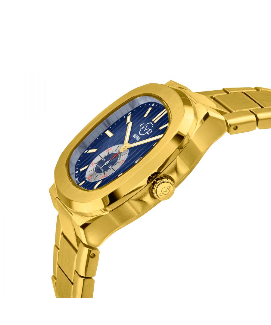 Gv2 Mens Potente 316L Stainless Steel Swiss Automatic ETA 2895 Watch - Silver - One Size | Gv2 Sale | Discount Designer Brands