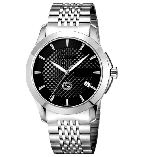 Gucci YA1264106 Mens Watch - Silver Stainless Steel - One Size | Gucci Sale | Discount Designer Brands