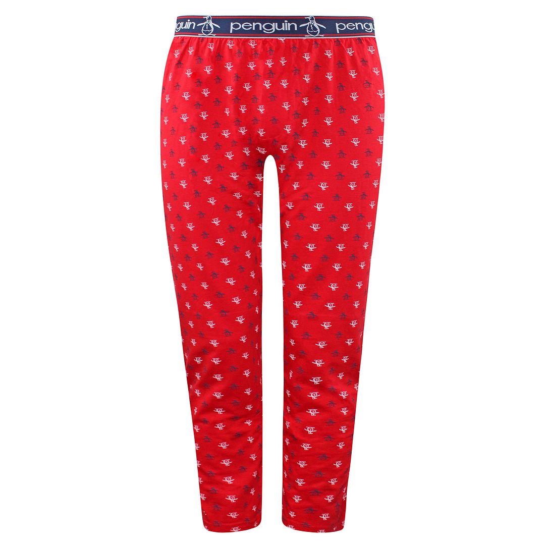 Original Penguin Lounge Jersey Mens Red Pyjamas Bottoms Cotton - Size Small | Original Penguin Sale | Discount Designer Brands