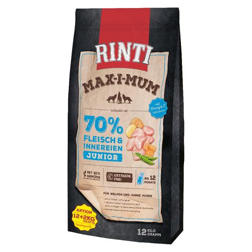 Rinti Max-i-mum Junior Huhn - 12 + 2 kg for free!