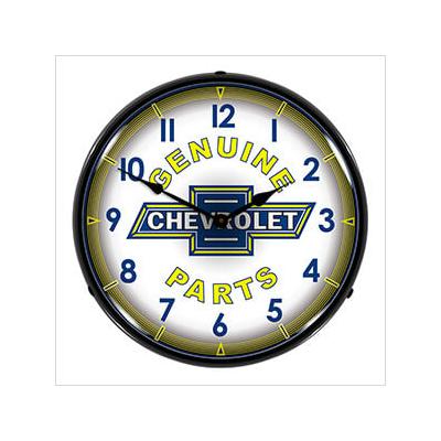 Collectable Sign and Clock Genuine Chevrolet Parts Backlit Wall Clock