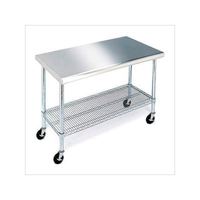 Seville Classics Stainless Steel Work Table with Casters