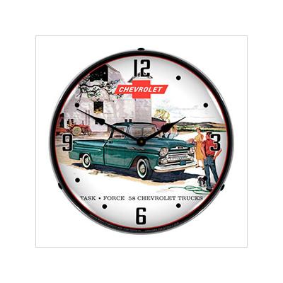 Collectable Sign and Clock 1958 Chevrolet Truck Backlit Wall Clock