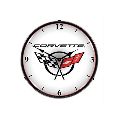 Collectable Sign and Clock C5 Corvette 2 Backlit Wall Clock