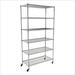 MonsterRax NSF 6-Tier Wire Shelving Rack with Wheels - 48"W x 72"H x 18"D